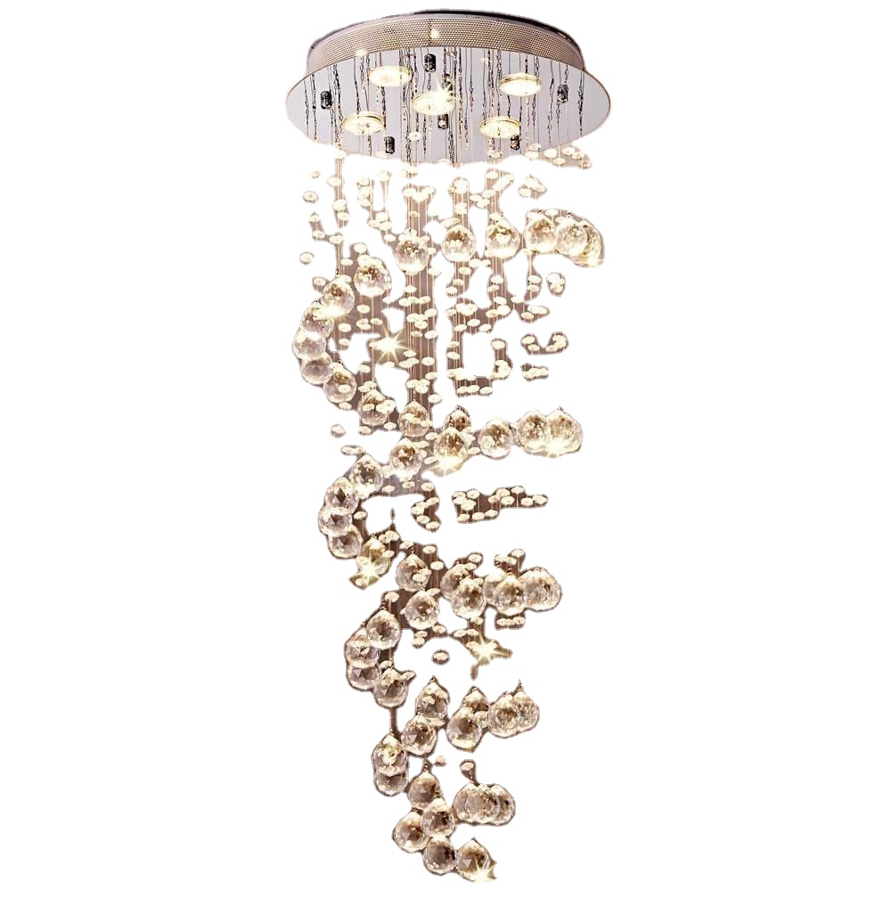 moderno K9 cristal gota lustre iluminação embutir LED luminária de teto luminária