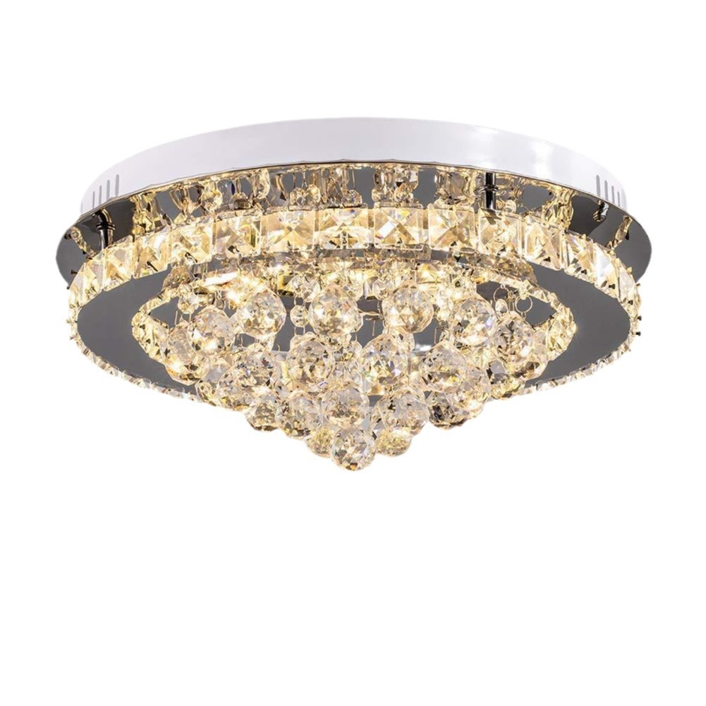 Crystal Round D16" Flush Mount Light