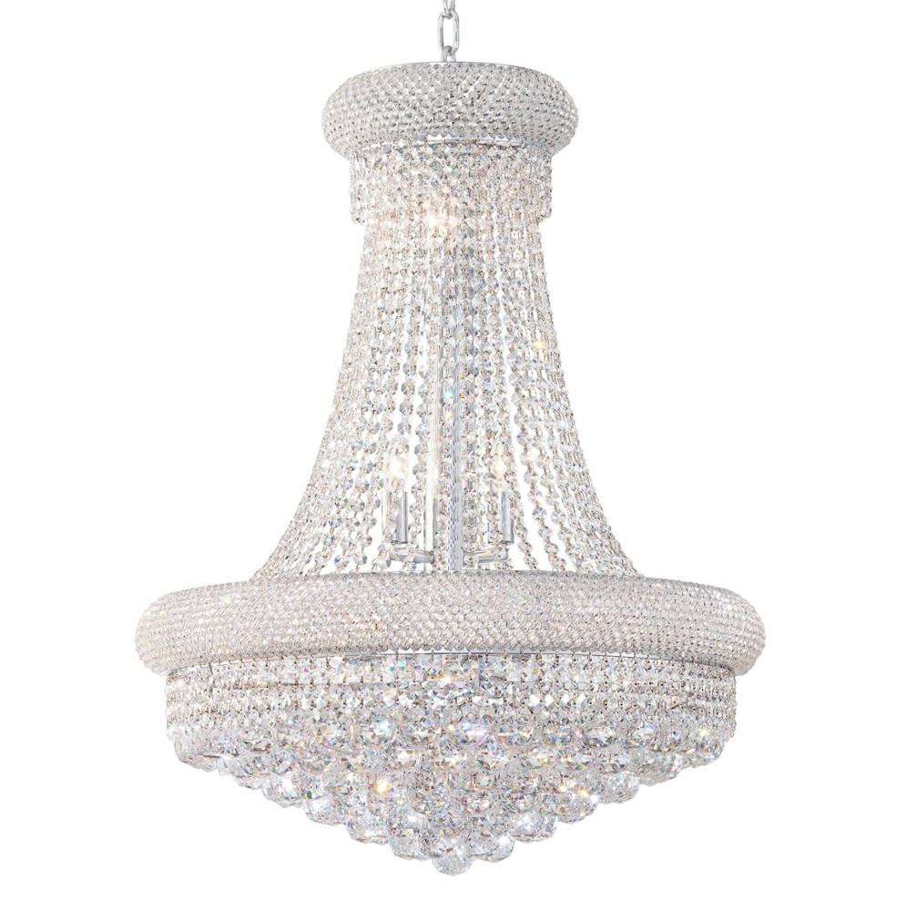 Elegant 20.4" diâmetro Chrome 14-luminária cristal lustre