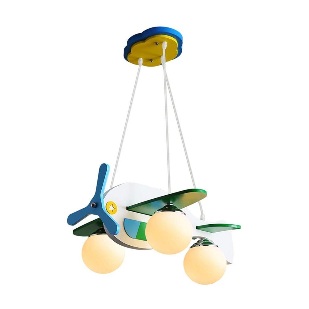 lustre simples Children's Room Cartoon Airplane lâmpada Creative Boy Girl quarto Room moderno pendente