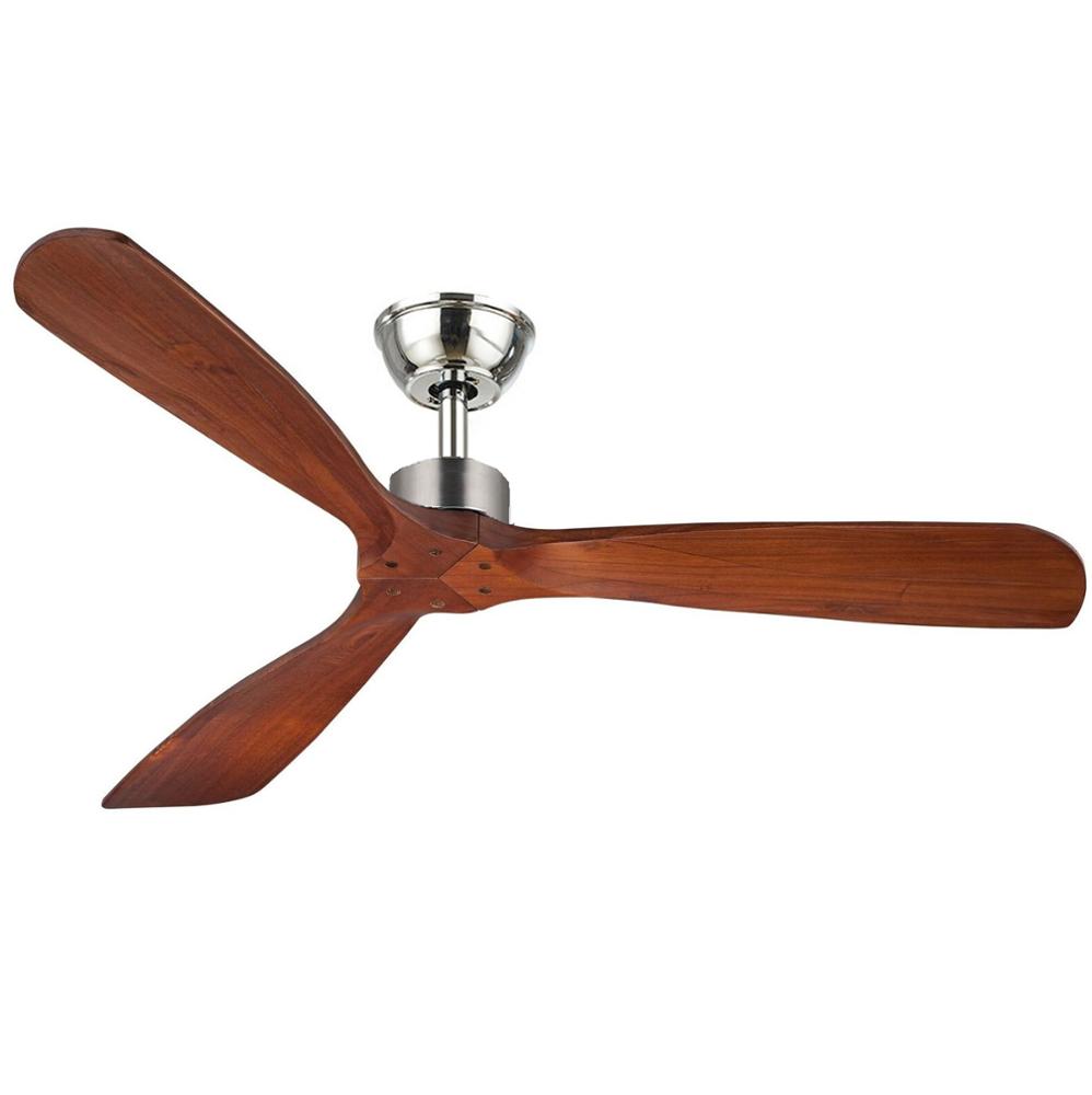 52" moderno externo or interno teto Fan com Remote grande Solid Wood Bronze para Patio
