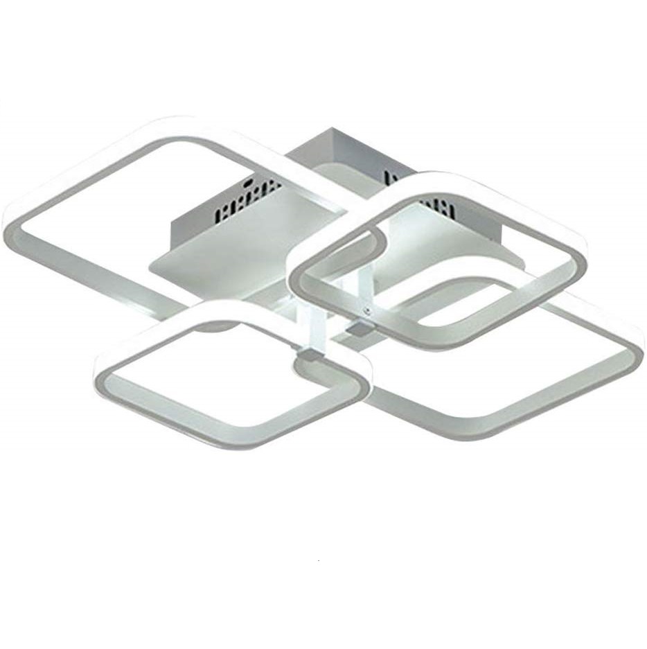 moderno Design Ultra Thin Semi Flush luminária de teto com 2/4/6/9 quadrado Ring Led lâmpada de teto luminárias