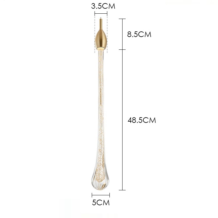 Hotel Lobby Project Crystal Pendant Lamp Luxury Branch Water Drops G9 Chandelier Design Copper Chandelier Lighting