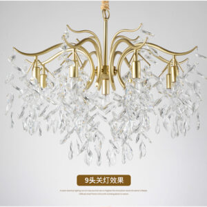 American cristal lustre moderno simples sala de estar quarto sala de jantar lâmpada French simples European luminária Luxury lâmpada