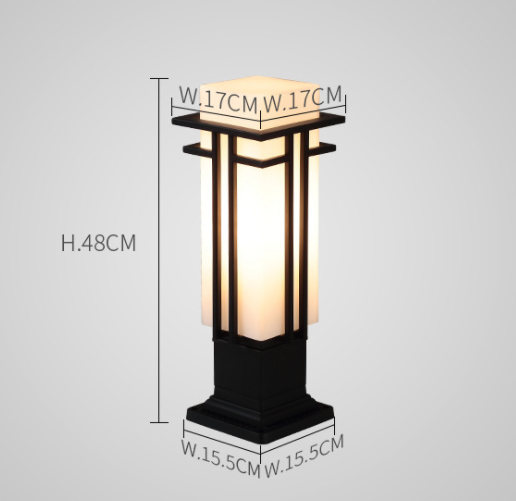 LED externo à prova d'água luminária de pátio Garden Villa Wall Enclosure quadrado Door Post Gate externo Post Mount Pillar luminária