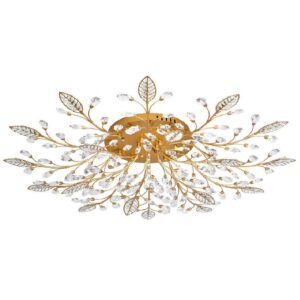 Fancy luminária de teto LED cristal lâmpada de teto moderno sala de estar cristal iluminação