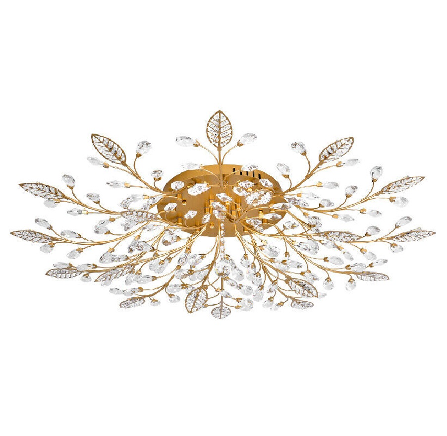 Fancy luminária de teto LED cristal lâmpada de teto moderno sala de estar cristal iluminação