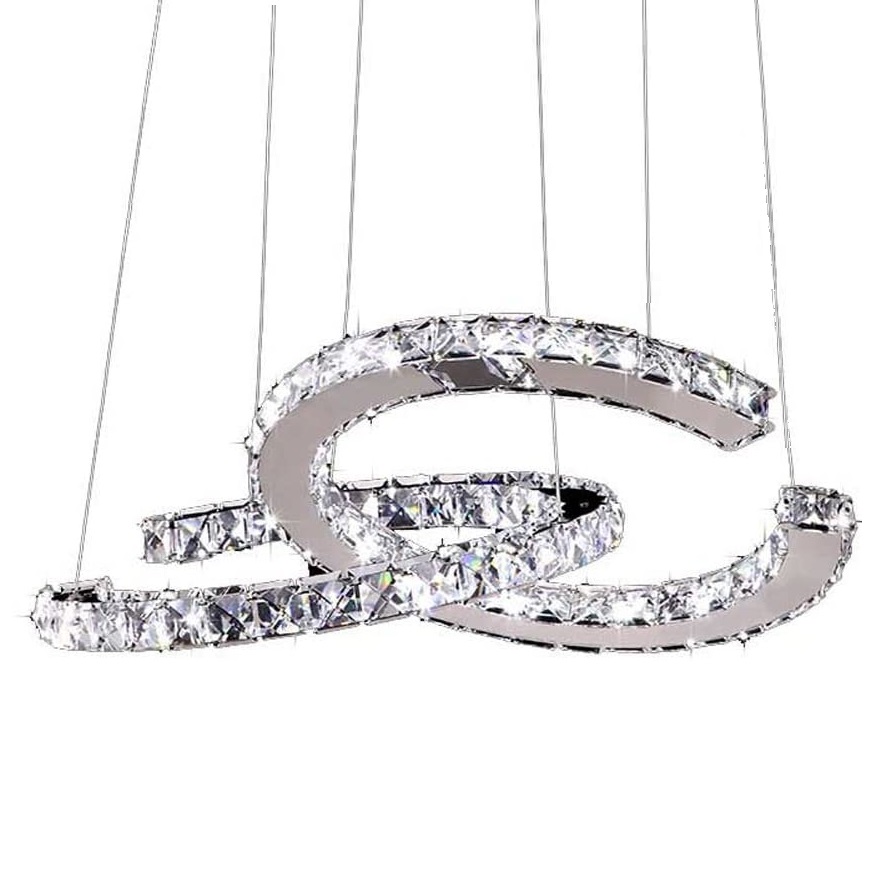 moderno Double C Luminaire Suspendu Avec LED Suspension lâmpada