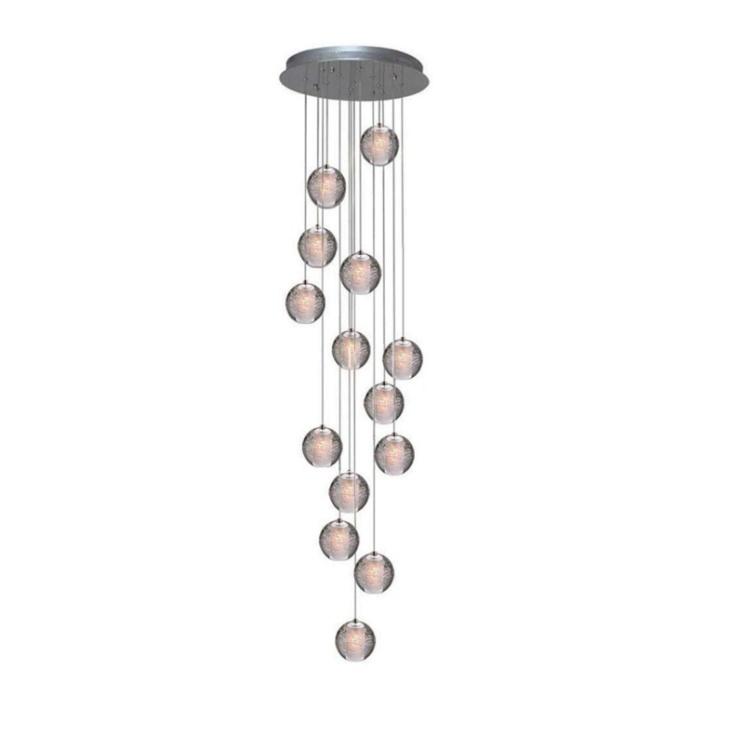 moderno pendente LED gota lâmpada de teto cristal bola Hanging luminária iluminação 14-luminária G4 Staircase cristal lustre