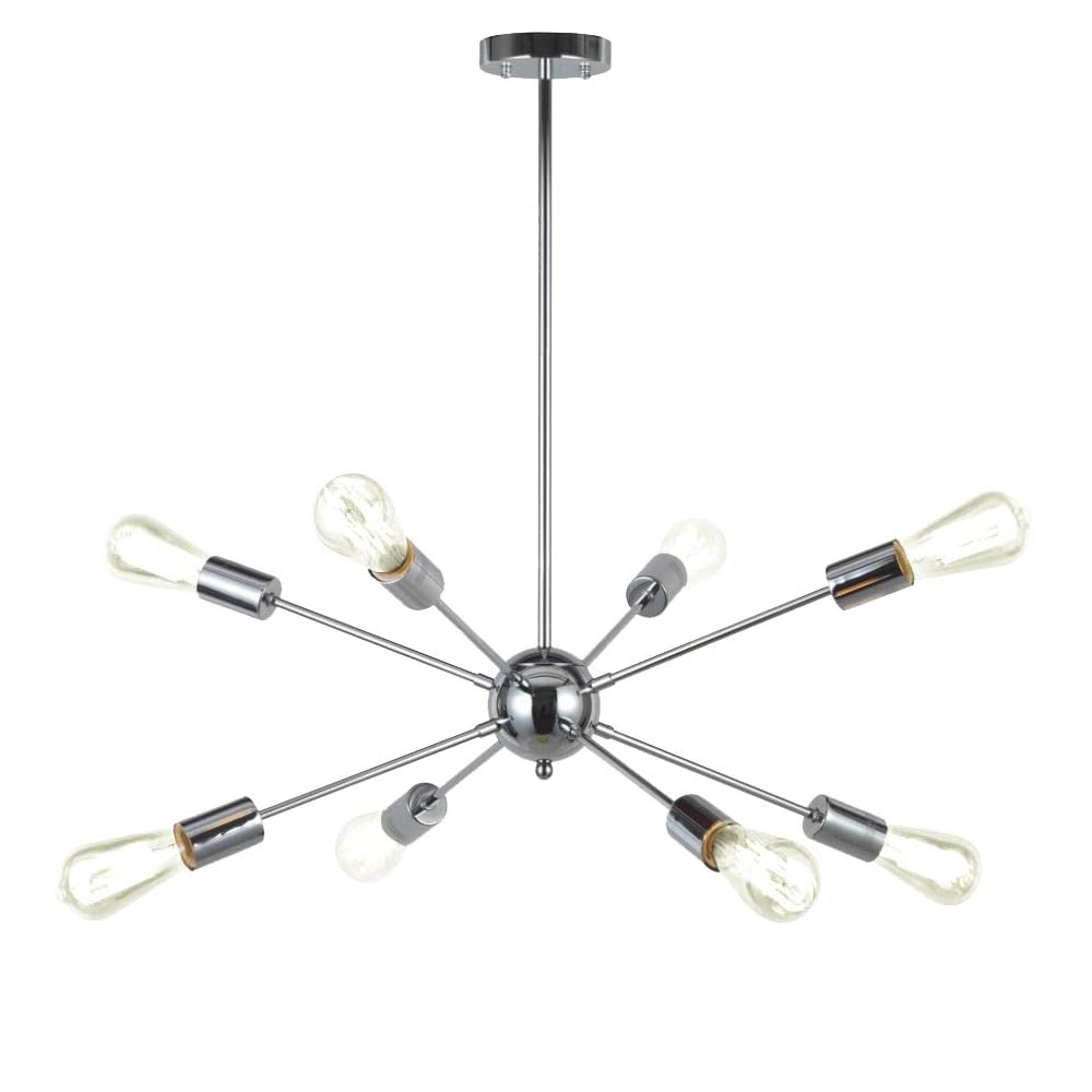 moderno 8-luminárias Sputnik lustre Chrome luminária de teto industrial pendente cozinha Bathroom